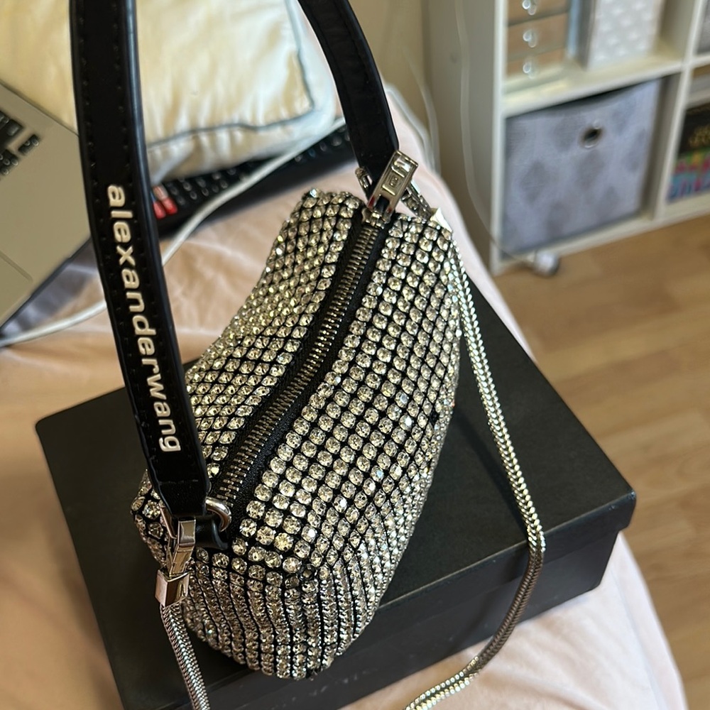 Alexander Wang Black and Silver Mini Bag with Studded Design